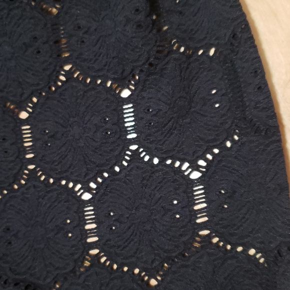 ❤ SHOW ME YOUR MUMU | Cropped Long Sleeve Stretch Cut-out Lace Pattern - Picture 6 of 8